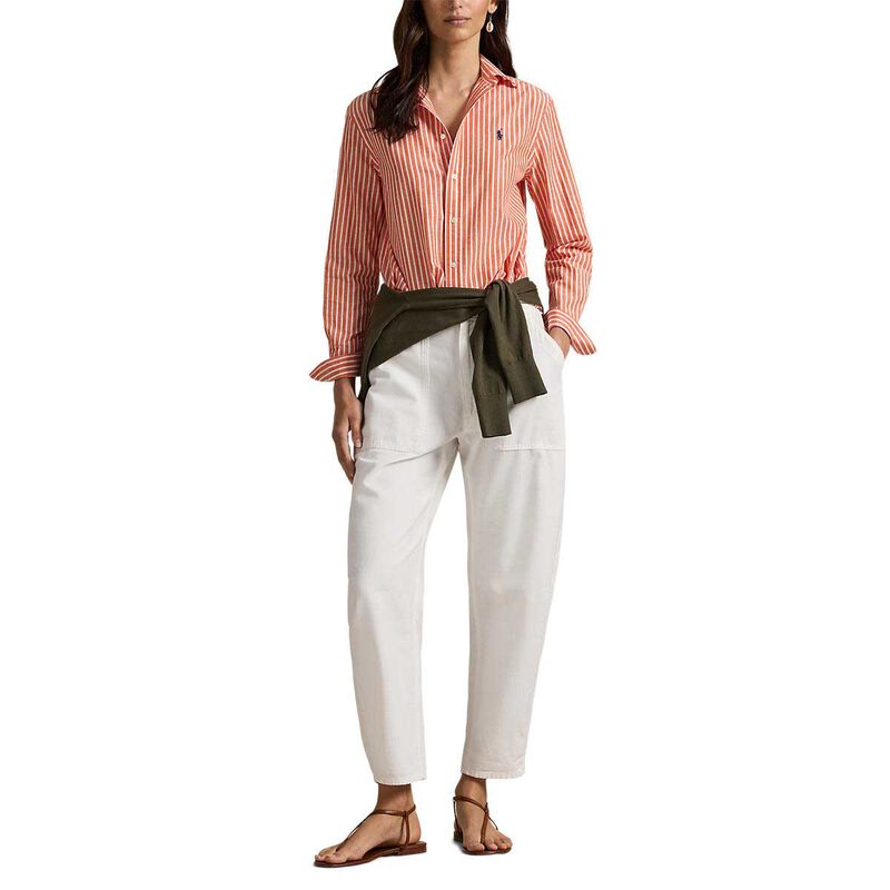 Polo Ralph Lauren Classic Fit Striped Cotton Linen Shirt image number 3